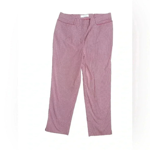 Peserico Pants - PESERICO Red and White Capri Cropped Pants Size 6